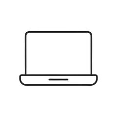 Laptop Computer Icon, Isolated Vector Design