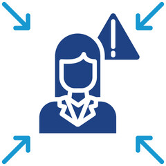 Human Error glyph color icon