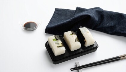 Modern Sushi Sandwiches Served on a Tray