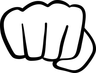 Fist Punch Hand Gesture Outline Symbol