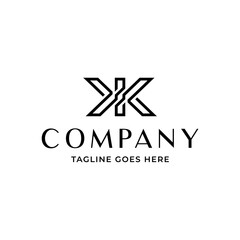 modern kk letter logo vector icon mark	
