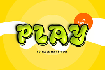 Play 3d inflated editable text effect