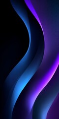 Abstract blue and purple wavy lines creating a modern visual effect