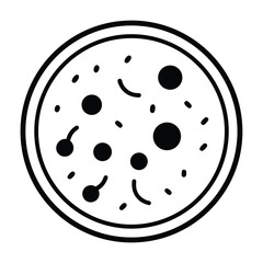 Petri Dish with Bacteria Vector Icon