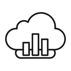 Cloud Data Analytics Icon Vector