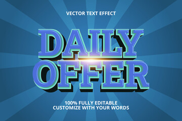 daily offer editable text effect for sale