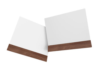 3D Realistic table stand, table tent mockup with wood base and white paper acrylic. Blank card holder display information for menu label, restaurant, cafe, banner, picture stand, sign holder, ads