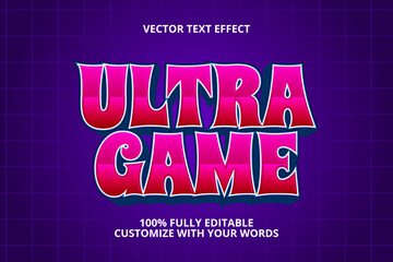ultra game editable text effect for game