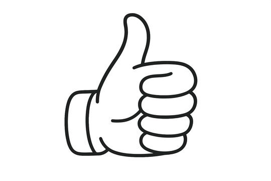 Thumbs up hand gesture. Like icon symbol. Vector cartoon illustration for social media approval, success, and positive feedback. OK sign, good job agreement concept.