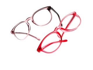Stylish Red and Pink Eyeglass Frames, Fashion Eyewear, Optical Glasses, Spectacles, 