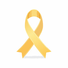 Gold awareness ribbon used for children's cancer fundraising vector
