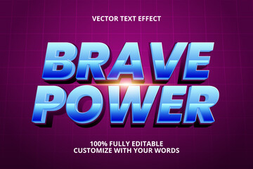 brave power editable text effect for super