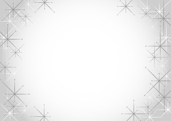 きらめき　フレーム　クリスマス　銀