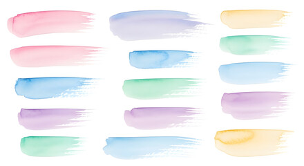 Soft pastel watercolor brush strokes textures for creative design projects