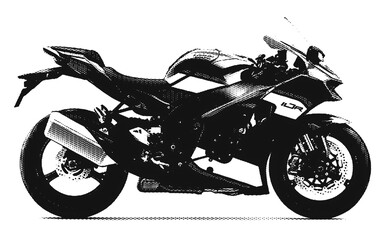 Motorcycle Halftone RAW R1002