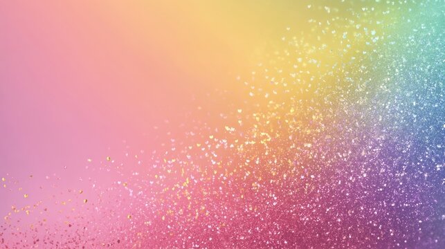 A modern gradient podium with glitter particles for luxury product showcase, featuring pastel tones, geometric shapes,