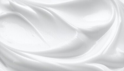 Smooth, Creamy White Lotion Texture Close-up