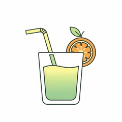 Refreshing Citrus Drink with Lemon and Orange Slice
