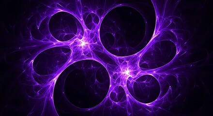 Intricate purple fractal design with glowing, swirling patterns against a dark background.