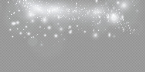 Glow effect. Decoration for the background. Christmas dust.