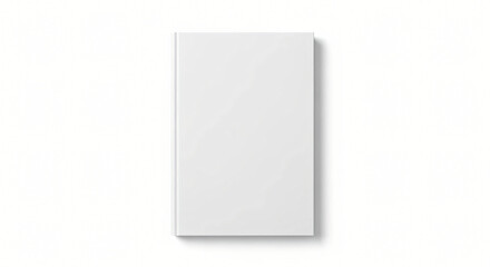 Blank White Book Mockup on White Background