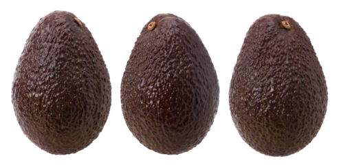 Close-up, Ripe avocado isolated, transparent PNG, PNG format, Collection, set