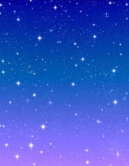 Fototapeta premium Starry night sky, gradient of blues and purples