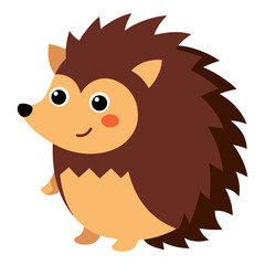 Hedgehog Cartoon Vector Illustration for Cute Animal Design Projects