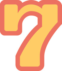 Stylized Number Seven Icon