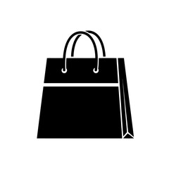 Vector art of black shopping bag icon