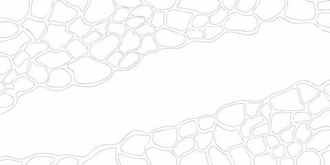 Abstract organic pattern with irregular shapes and flowing lines on a white background