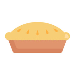 German Oktoberfest Pie Linear Illustration