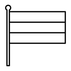 Obraz premium German National Flag Linear Illustration