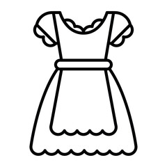 Traditional German Dress Lineal Vector