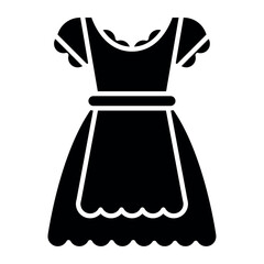Traditional German Dress Lineal Vector