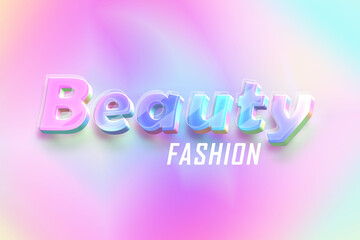 beauty fashion 3d text