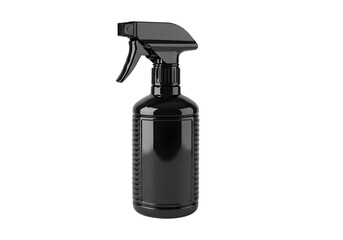 Black Plastic Spray Pistol Sanitizer Bottle Mockup &ndash; Transparent PNG for Cleaning & Hygiene Product Design