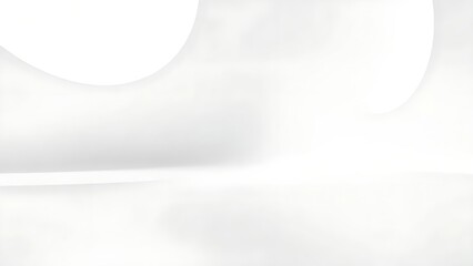Ultra-minimalist white abstract surface with concave shapes, glowing softly in a futuristic design.