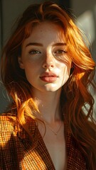 fotografia de uma mulher ruiva