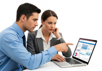 Business meeting isolated on transparent background