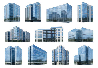Fototapeta premium Modern architecture isolated on transparent background