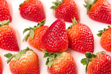 Fresh Red Strawberries on White Background - Delicate Fruit Photography