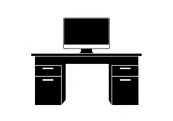 Elegant vanity table isolated on transparent background