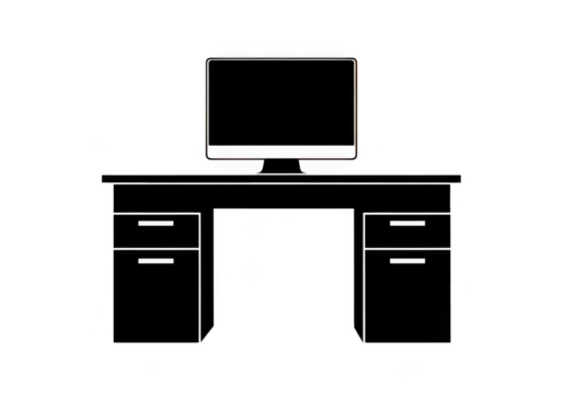 Elegant vanity table isolated on transparent background - Powered by Adobe