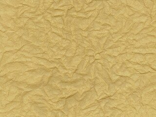 Crumpled old paper manuscript isolated on white background. Ancient page with space for writing.