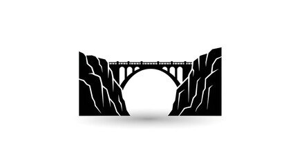 A strong bridge connects two cliffs together. 