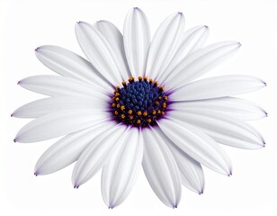 white marguerite (African daisy) flower on white background