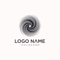 black hole vortex logo vector design. creative logo