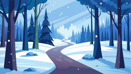 A wintry woods with a pristine layer of snow the perfect place for a peaceful stroll and a chance to reconnect with nature.