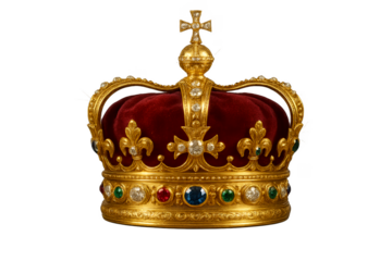 golden crown isolated on white